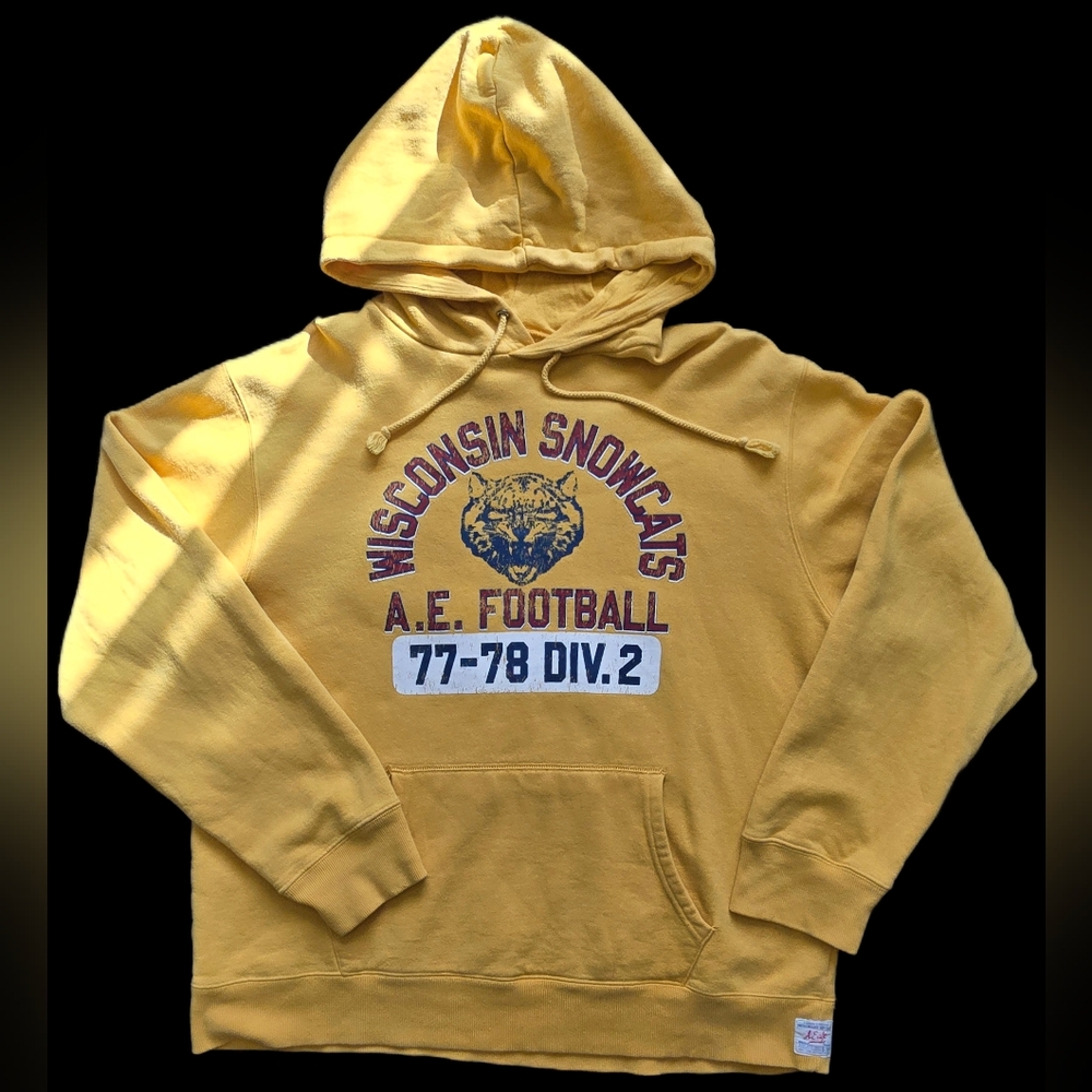 Yellow Wisconsin Snowcats Graphic Hoodie Sweatshirt